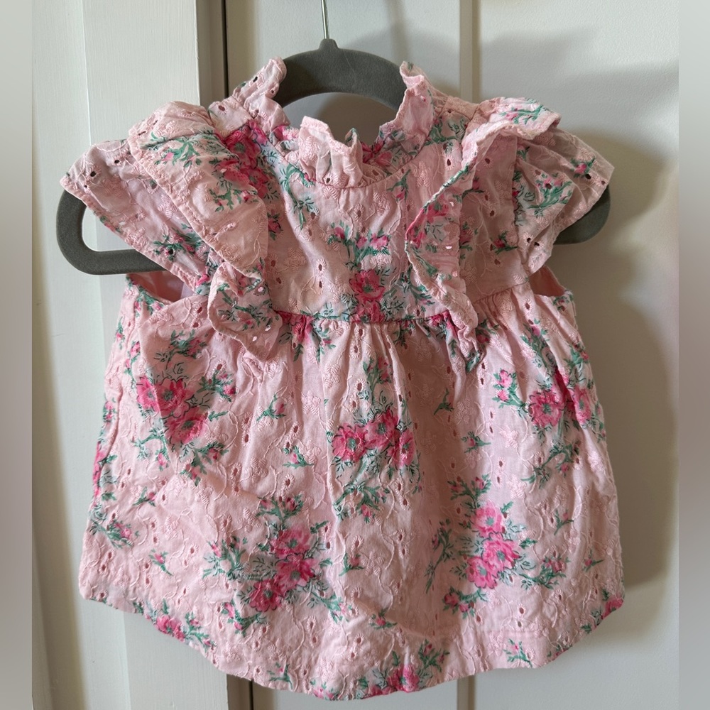 Janie and Jack floral dress with bloomers 6-12 months